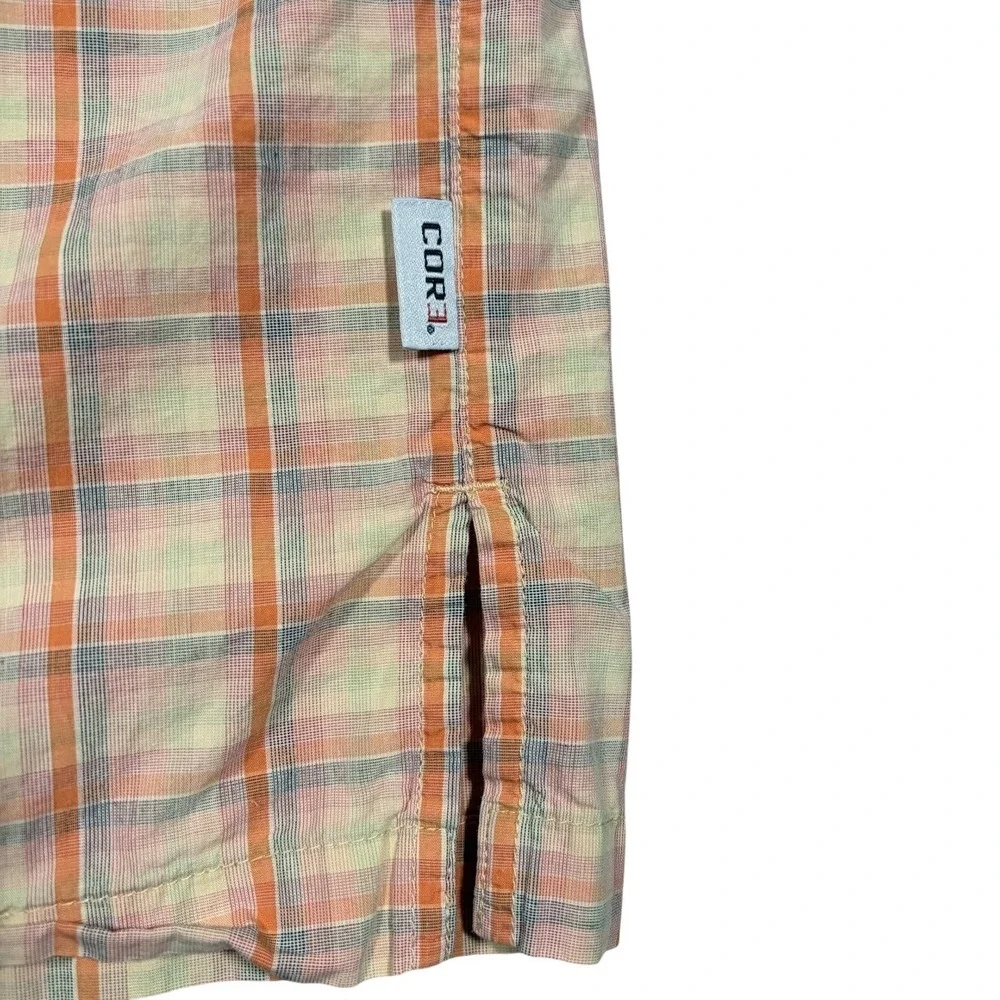 Simms Shirt Mens Large Cor3 Plaid Short Sleeve‎ Button Up Fishing Travel Outdoor